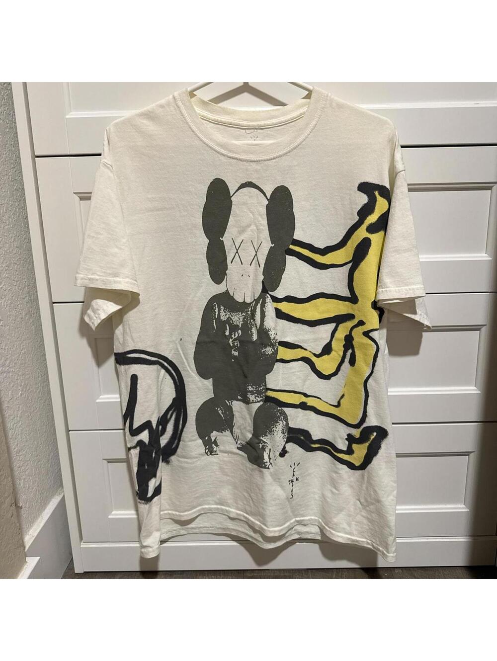 TRAVIS SCOTT CACTUS JACK KAWS FOR FRAGMENT TEE MEN'S SIZE M